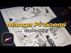 Sketching & Inking FULL Manga Page \\\\ Process Start to Finish (w/ commentary ) #procreate