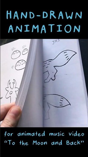 Raw pencil animations of mama and baby fox #animationprocess