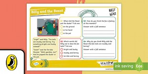 Billy and the Beast: Reading Comprehension Mat
