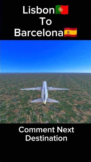 INSANE Lisbon to Barcelona Flight 🇵🇹➡️🇪🇸 | Smooth Landing🛬 #shorts #aviation #barcelona #landing