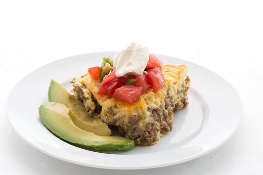 Easy Keto Taco Pie - my family's favorite low carb dinner. Perfect for Taco Tuesday! Get the full recipe --> https://alldayidreamaboutfood.com/low-carb-easy-taco-pie/ | All Day I Dream About Food