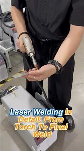 Watch how handheld laser welding transforms a simple metal joint into a finished connection. ⚡ #weld