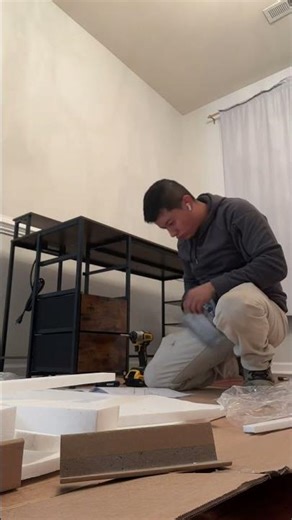 Assembling a Desk from Amazon #assembly #desksetup #fyp