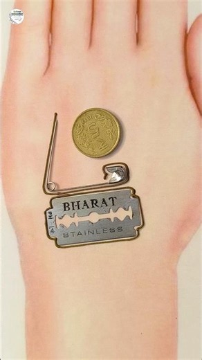 Beautiful mehndi design using safety pin, balde and coins #mehndi #shortvideo #shorts #youtubeshorts