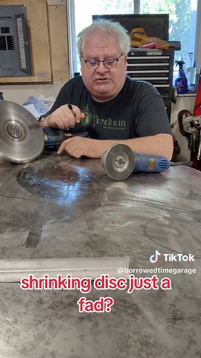shrinking disc how it works and when to use it tomorrow evening! #workingman #tools #cartok #trucktok #hotrod #sheetmetal #shrinking