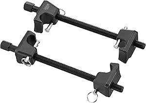 ARES 70371 - Macpherson Strut Spring Compressor - Repair Bent Struts, Strut Tubes, and Damaged Struts - Drop Forged Jaws with Safety Pins for Safe and Easy Compression