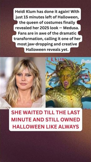 Heidi Klum Unveils 2025 Medusa Halloween Costume