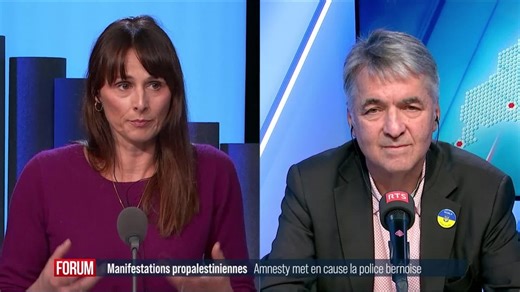 Amnesty pointe des "erreurs policières" lors de la violente manifestation pro-Gaza à Berne : débat entre Nadia Boehlen et Alec von Graffenried (vidéo) - Forum - Play RTS