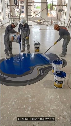 Luxury Dining Hall Epoxy Floor Transformation 😍 Mirror Finish Magic! #transformation #viral #epoxy