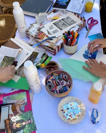 muñeca on Instagram: "back after a winter reset with our first event of 2026 🌀 join us @sundayservicemoto for an evening filled with collaging, yummy bevs, and new friends! set your intentions for the new year with a vision board or just come craft & connect with new people. dig through vintage magazines, funky paper goods, and stationery items to create a one-of-a-kind collage. we will provide options to collage vision boards, cards, matchbooks, etc. plus each ticket includes one drink from su