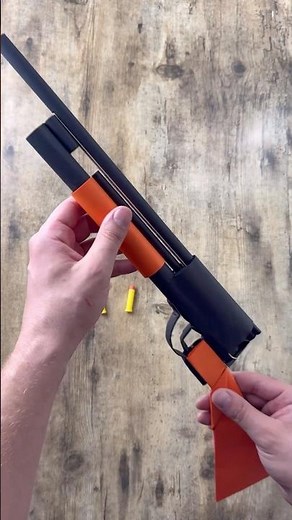 Paper Pump-Action Shotgun Loads & Shoots Tutorial | Origami World Weapon Craft Instructions