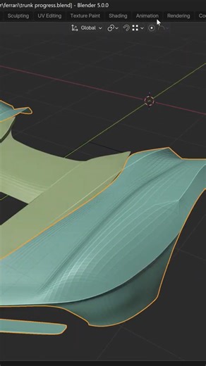 3D MODELING A FERRARI part 6 #3dmodeling #blender3d #ferrari