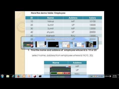 MySql Beginner in Hindi 6- How to use IN and BETWEEN Operators