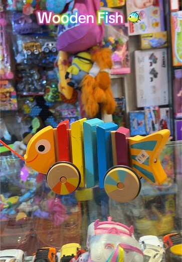 Rainbow Colored Wooden Fish Craft for Kids