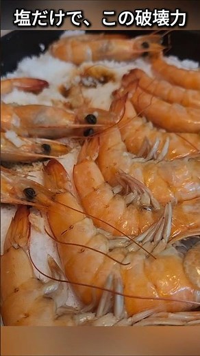 簡単すぎるのに旨すぎる。エビの塩焼き / Too Easy, Too Good. Salt-Grilled Shrimp #shorts