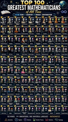 Top 100 Greatest Mathematicians Ever 🌍 Genius Minds That Changed the World! #mathematician