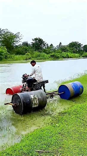 From Oil Drums to Aqua-Cycle! Amazing DIY Water Trike #shorts