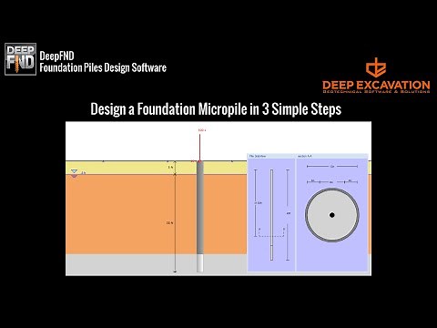 DeepFND Design of a Foundation Micropile in 3 Steps