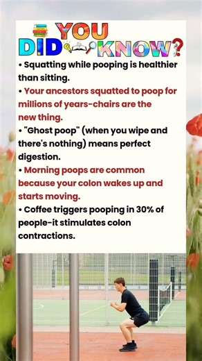 squatting while people is pooping..