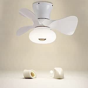 HOREVO 22" Mini Modern Ceiling Fan with LED Light and Remote Control, Reversible 6 Air Speed 3 Color Temperature Small Ceiling Fan, Flush Mount Ceiling Fan with Lights for Kids Room Bedroom