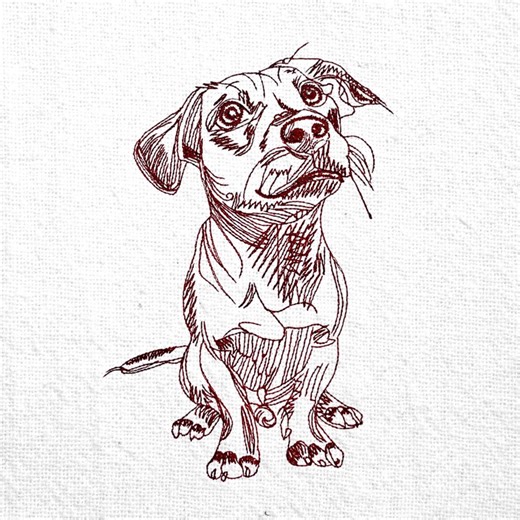 Dachshund Dog Machine Embroidery Design Dachshund Sketch Embroidery Pattern Pet Dog Line Art Embroidery Pattern Minimalist Dog Pattern - Etsy