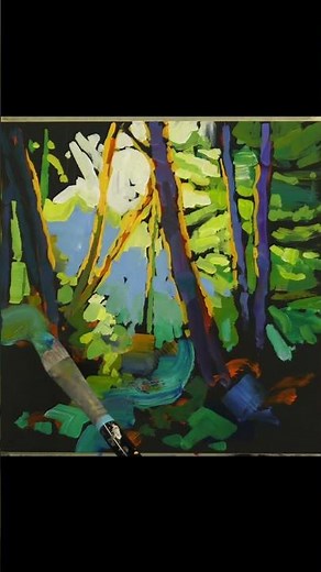 Sunlight Through the Trees 🌲 (Acrylic Art)