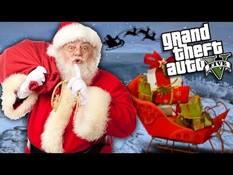 GTA 5 Mods - SANTA CLAUS CHRISTMAS MOD w/ SLEIGH (GTA 5 PC Mods Gameplay)