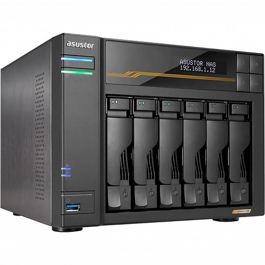 Buy the Asustor Lockerstor Gen3 AS6806T 6-Bay NAS AMD Quad Core Up to 3.8 GHz ... ( AS6806T ) online