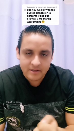 ¿Antibiótico para puntitos blancos en la garganta?