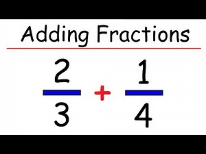 How to Add Two Fractions with Unlike Denominators - Math