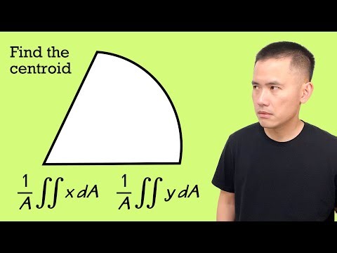 Finding the centroid of a circular sector (using double integrals & polar coordinates)