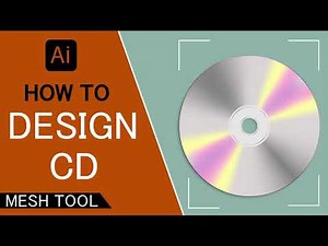 How to make CD in adobe illustrator | Mesh Tool | Adobe Illustrator | Vector cd disk |
