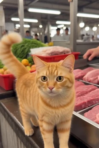 amazing! cat can cook delicious food!!#fyp #cat #pet #cute #delicious
