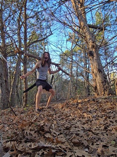 Went out to collect some trash and found only one questionable tissue. Always carry a pocket knife you never k ow when you may need a pointy stick. #random #sticknation #stick #adventure #adhd