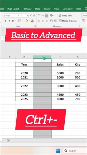 Delete Unnecessary Coloum & Rows + Add Coloum & Rows #excel #exceltips