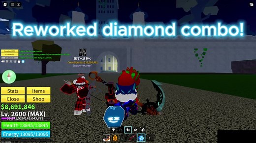 Reworked Diamond Combo in Blox Fruits Guide