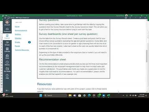 W06 Restaurant BUS 115 Tutorials