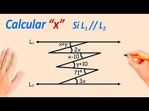 Find: “x” if L1 // L2 - Exercises on Angles and Parallel Lines