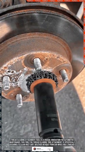 Thread Cleaning Attachment Tools: Clean Precise Wheel Bolt Thread Fast #tool #tools #innovation