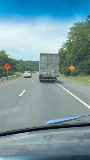 Is this trailer tracking crooked? Tractor and trailer wandering in the lane on I-81.