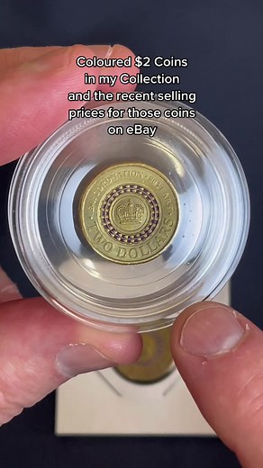 Coloured $2 Coins in my collection and the recent selling prices of those coins on eBay #colouredcoins #coloured$2 #coincollecting #coinprices #purplecoronation #renniks #rarecoins #collecting #coinvalues