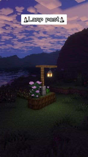 How to Build an Aesthetic Lamp Post in Minecraft! 🕯️🌸