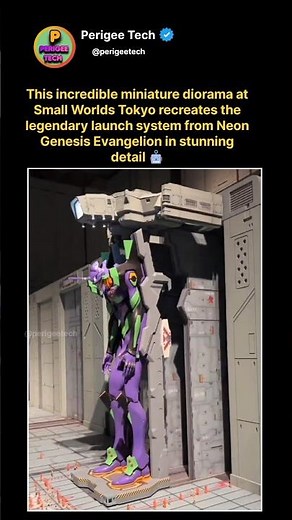 Japan Built a Working Evangelion Base 😳🤖 #shorts #japan #anime #miniature #evangelion #viral