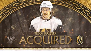 Teddy Blueger joins Golden Knights following trade with Pittsburgh Penguins