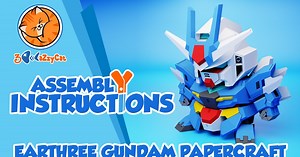 Earthree Gundam Papercraft | Assembly Instructions & Download Link