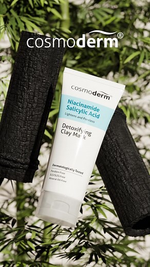 Introducing COSMODERM's Niacinamide Range Detoxifying Clay Mask with Bamboo Charcoal