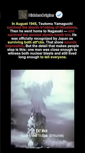 He Survived Two Atomic Bombs #darkhistory #history #historyfacts