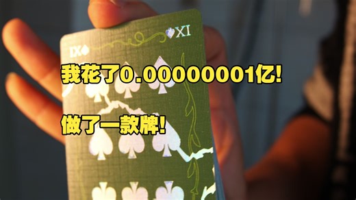 我花了0.00000001亿！做了一款牌！