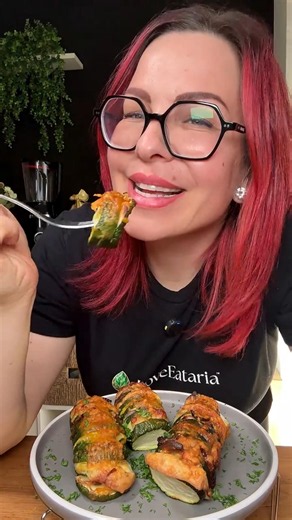 Hasselback-Zucchini mit Halloumi & Krümelkäse #rezepte