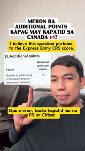 Additional points. For Express entry CRS score. #ImmigrateToCanada #PRInCanada #expressentrycanada | Christopher Torda